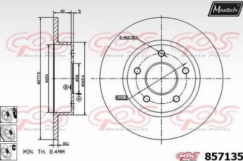 Maxtech 857135.6880 - Bremžu diski ps1.lv