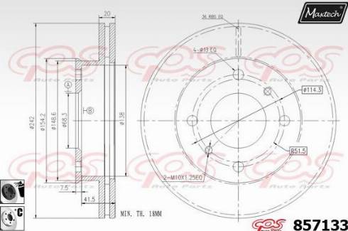 Maxtech 857133.6060 - Bremžu diski ps1.lv