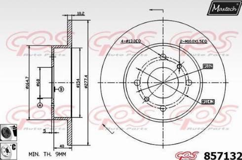 Maxtech 857132.6060 - Bremžu diski ps1.lv