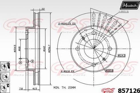 Maxtech 857126.6980 - Bremžu diski ps1.lv