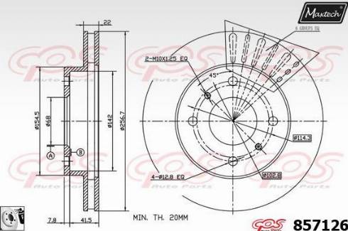 Maxtech 857126.0080 - Bremžu diski ps1.lv