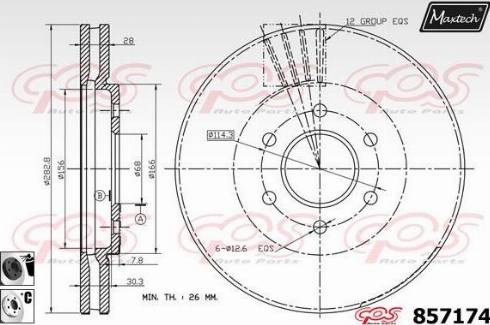 Maxtech 857174.6060 - Bremžu diski ps1.lv