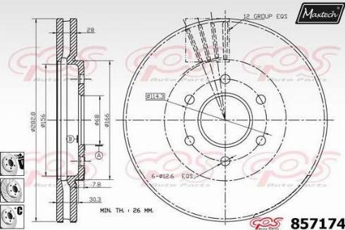 Maxtech 857174.6880 - Bremžu diski ps1.lv