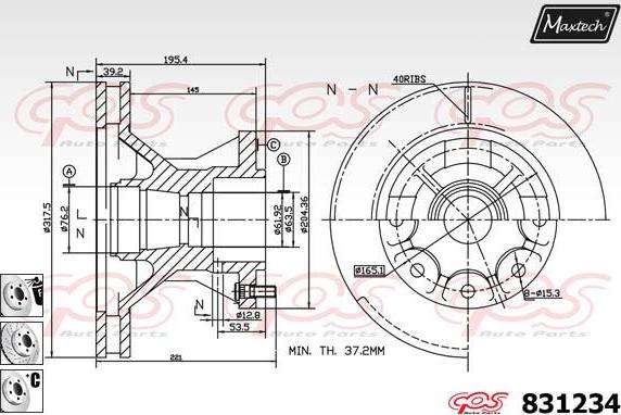 Maxtech 857174 - Bremžu diski ps1.lv