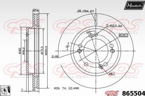 Maxtech 865504.0080 - Bremžu diski ps1.lv