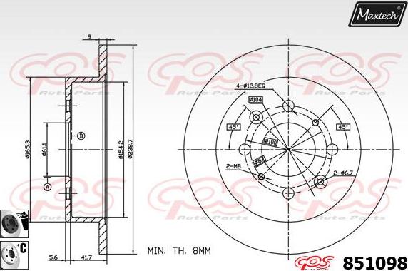 Maxtech 865515 - Bremžu diski ps1.lv