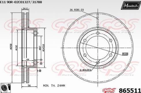 BOSCH 0 986 BB4 348 - Bremžu diski ps1.lv