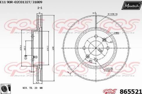 Maxtech 865521.0060 - Bremžu diski ps1.lv