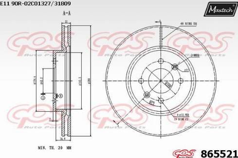 Maxtech 865521.0000 - Bremžu diski ps1.lv