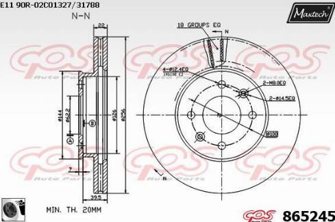 Maxtech 865245.0060 - Bremžu diski ps1.lv