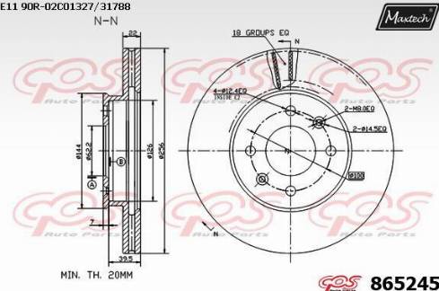 Maxtech 865245.0000 - Bremžu diski ps1.lv