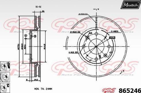 Maxtech 865246.6980 - Bremžu diski ps1.lv