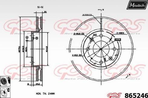 Maxtech 865246.6060 - Bremžu diski ps1.lv