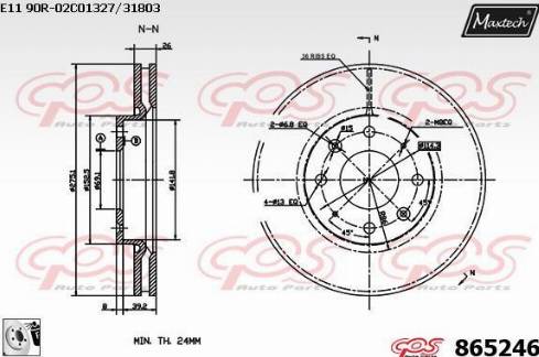 Maxtech 865246.0080 - Bremžu diski ps1.lv