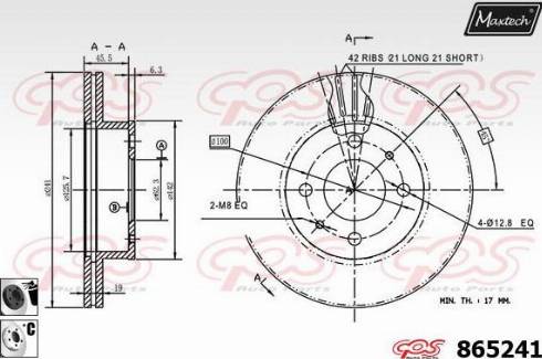 Maxtech 865241.6060 - Bremžu diski ps1.lv