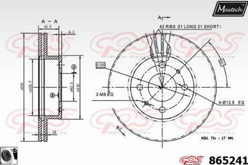 Maxtech 865241.0060 - Bremžu diski ps1.lv