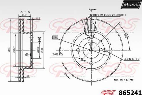 Maxtech 865241.0000 - Bremžu diski ps1.lv