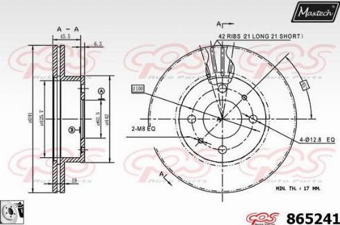 Maxtech 865241.0080 - Bremžu diski ps1.lv