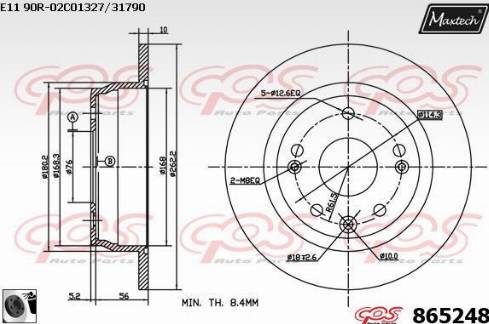 Maxtech 865248.0060 - Bremžu diski ps1.lv