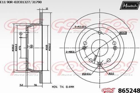 Maxtech 865248.0000 - Bremžu diski ps1.lv