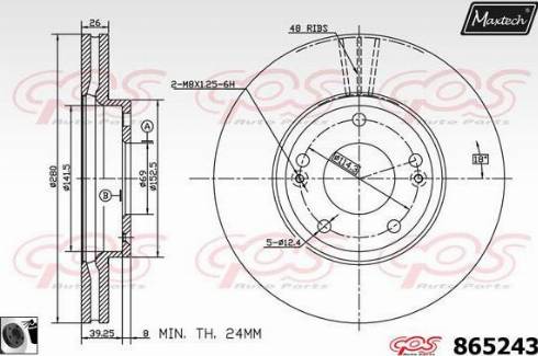 Maxtech 865243.0060 - Bremžu diski ps1.lv