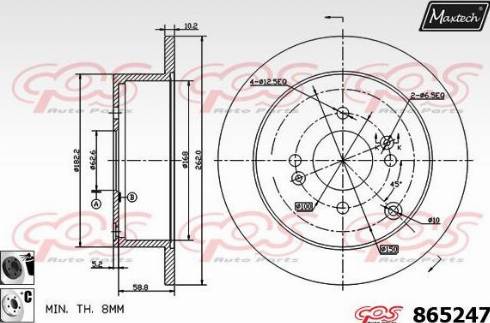 Maxtech 865247.6060 - Bremžu diski ps1.lv