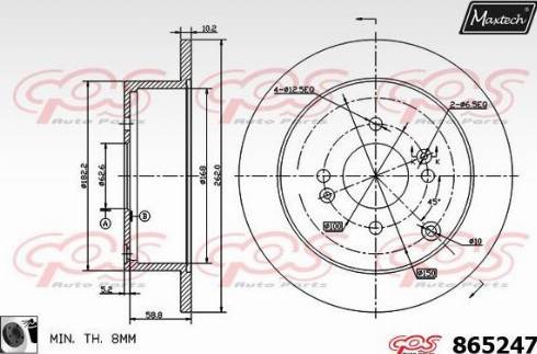 Maxtech 865247.0060 - Bremžu diski ps1.lv