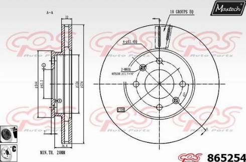 Maxtech 865254.6060 - Bremžu diski ps1.lv