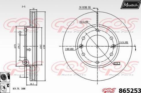 Maxtech 865253.6060 - Bremžu diski ps1.lv