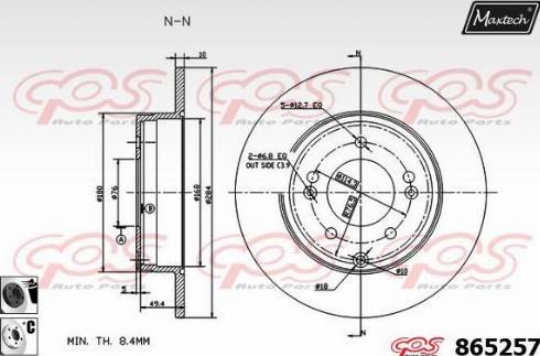 Maxtech 865257.6060 - Bremžu diski ps1.lv