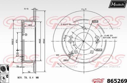 Maxtech 865269.6060 - Bremžu diski ps1.lv