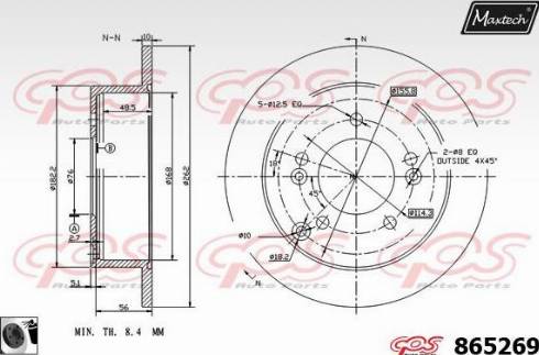 Maxtech 865269.0060 - Bremžu diski ps1.lv