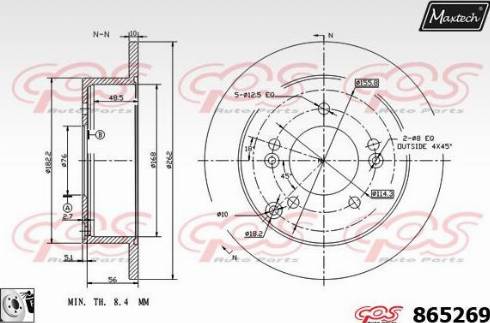 Maxtech 865269.0080 - Bremžu diski ps1.lv