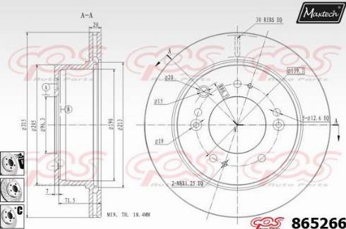 Maxtech 865266.6980 - Bremžu diski ps1.lv