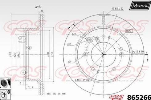 Maxtech 865266.6060 - Bremžu diski ps1.lv