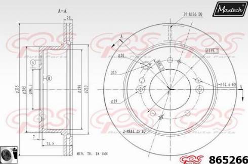 Maxtech 865266.0060 - Bremžu diski ps1.lv