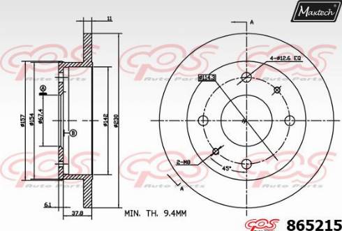 Maxtech 865215.0000 - Bremžu diski ps1.lv