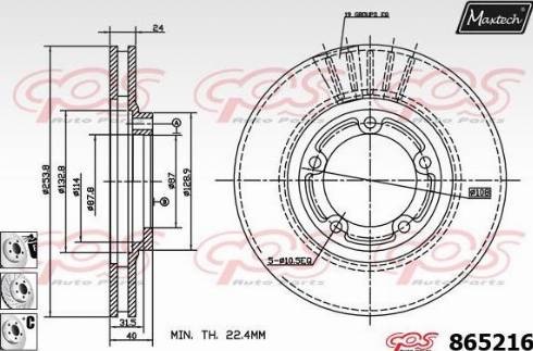 Maxtech 865216.6880 - Bremžu diski ps1.lv