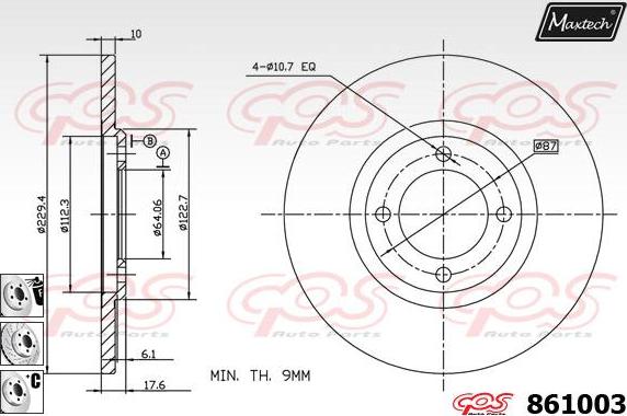 Maxtech 873590 - Bremžu diski ps1.lv