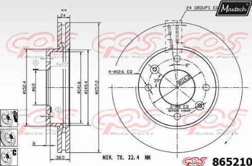 Maxtech 865210.6980 - Bremžu diski ps1.lv