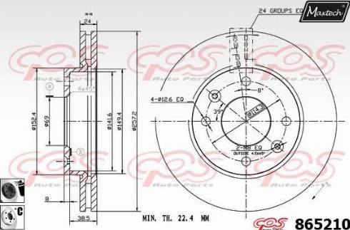 Maxtech 865210.6060 - Bremžu diski ps1.lv