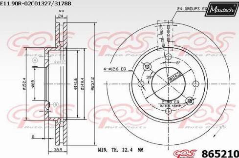 Maxtech 865210.0000 - Bremžu diski ps1.lv