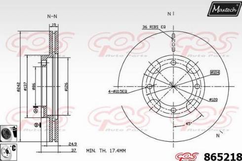 Maxtech 865218.6060 - Bremžu diski ps1.lv