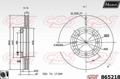 Maxtech 865218.0060 - Bremžu diski ps1.lv