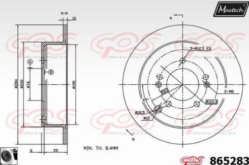 Maxtech 865283.0060 - Bremžu diski ps1.lv