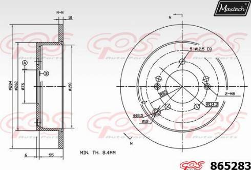 Maxtech 865283.0000 - Bremžu diski ps1.lv