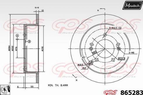 Maxtech 865283.0080 - Bremžu diski ps1.lv