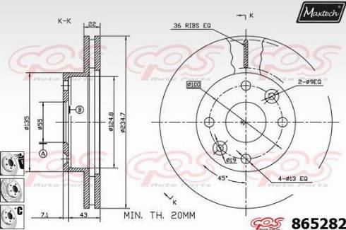 Maxtech 865282.6980 - Bremžu diski ps1.lv