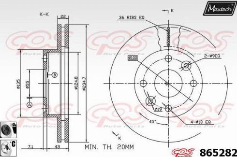 Maxtech 865282.6060 - Bremžu diski ps1.lv