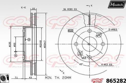 Maxtech 865282.0060 - Bremžu diski ps1.lv